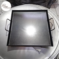 Flat pan toast steak burger frying pan PG iron plate frying pan/