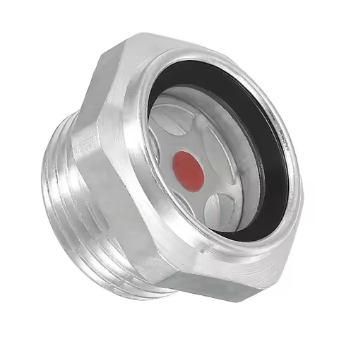 1pc Oil Level Mirror Air Compressor Oil Sight Glass 3/4" NPT Aluminum Oil Level Gauge Replacement Pa