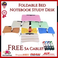 RubyMart Meja Belajar/ Laptop Lipat AntiSlip/Holder Cawan/Tab Slot/Multipurpose Foldable Laptop Tabl