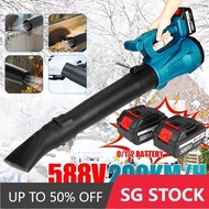 Blue 30000RPM Cordless Electric Air Blower Handheld Leaf Blower Dust Collector Sweeper Garden Tools for 588Vf Li-ion Battery