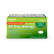 All Day Allergy, Cetirizine Hydrochloride Tablets, 10 mg, Antihistamine, 90 Count