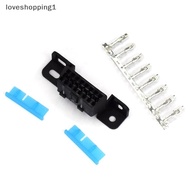 loveshopping1 OBD2 16Pin Connector OBD2 OBD 2 16Pin Female Angle Connector OBD Female Wire Soets OBD