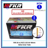 FKR BASIKAL TIUB DALAM  26x1.95/2.125 48MM AV BUTYL BICYCLE TUBE [ LONG VALVE ]