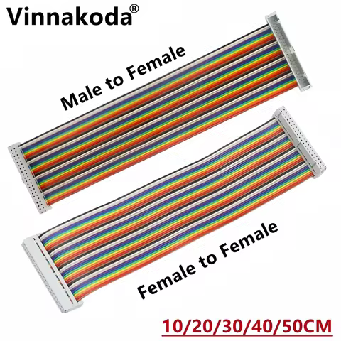 40pin GPIO Adapter Cable 20/30/40CM Male to Female GPIO Cable 2x20 pin Female to Female Rainbow Cabl