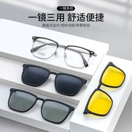 Magnetic 7799 Pure Titanium Flip-Up Men's Magnetic Glasses Frame Myopia Sunglasses Polarized Night V