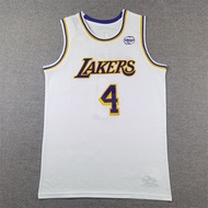 Embroidered Jersey Lakers No. 4 Basketball Uniform Dalton Knecht Dalton Knecht White Round Neck