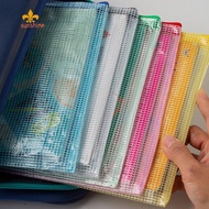 10Pcs Mesh Zipper Pouch A5 A6 Plastic Zip File Folders Waterproof File Bags [anisunshine.sg]