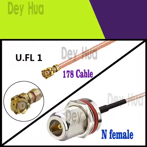 1/5pcs N Female Male to U. FL MHF1 MHF4 Straight Connector RF RG178 Pigtail Coaxial Mini PCI Wi fi W