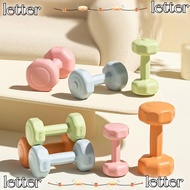 LETTER Fitness Dumbbell Set, 1kg PVC Kettlebell,  Anti-Roll Non-Slip Waterproof Small Dumbbell Women