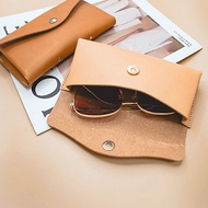 真皮眼鏡收納袋/眼鏡盒-五色 可客製燙金/壓印