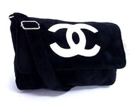 CHANEL 絲絨x漆皮 斜肩包