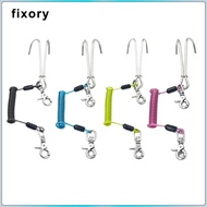 fixory Stainless Steel Dual Hook Reef Drift Hook Scuba Diving with 1M Long Lanyard for
