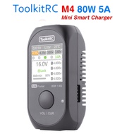 ToolkitRC M4 80W 5A เครื่องชาร์จอัจฉริยะขนาดเล็กชาร์จเร็ว SC100Type-C เอาต์พุต XT30 XT60ในตัวสำหรับแ