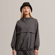 不可退換 /半開襟連帽衝鋒衣-磁灰