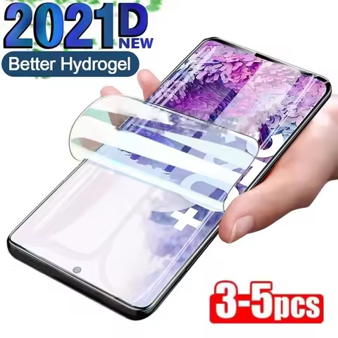 3-5Pcs Hydrogel Film For Samsung Galaxy S24 S23 S22 S8 S9 S10 Plus S21 S20 FE 5G A54 A34 A24 A14 Not