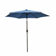 yeshi0 Blue 9Ft Outdoor Patio Umbrella Table Pool Umbrella Yard Beach w/Crank Tilt Umbrella Stands