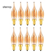 10 Pcs Dimmable C22 LED Filament Bulb E12 0.5W Amber Decorative Night Light Candle Light Ampoule Can