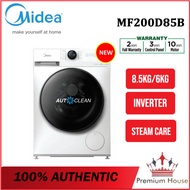 Midea 2 In 1 Front Load Washer Dryer Mesin Basuh Pengering MF100D85B / MFC80-DR1400