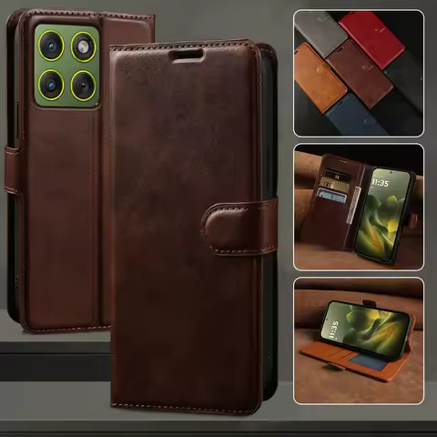 Leather Wallet Flip Case For Motorola G67 G57 G56 G86 G06 Power G66Y G66J G100 Edge 70 Pro G 5G G Pl