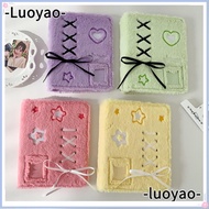 LUOYAO Photocard Holder, Ballet-Style A5 Photo Albums, Plush Ribbon Bow Girls Star Photo Card Collec