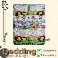 AESTHETIC JUNGLE MOTIF BED SHEET SINGLE QUEEN & KING'S SIZE 80x200/90x200/100x200/120x200/160x200/18