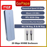 M.2 NVME SATA Aluminium SSD Enclosure 10/20 Gbps Portable External Drive 2230/2240/2260/2280