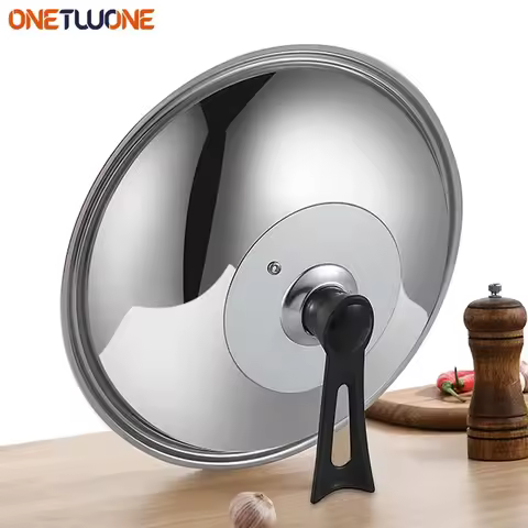 Glass Lid 30/32/34/36cm Compatible with Wok Pan,Stainless Steel Replacement Cover,Oven Safe for Skil
