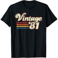 Men's cotton T-shirt Vintage 1981 Birthday T-Shirt