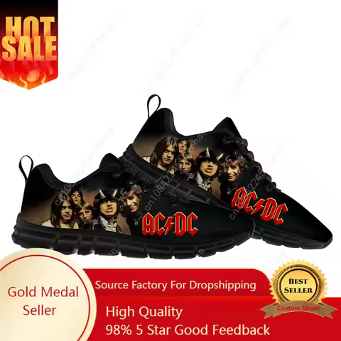 A-AC Rock Band D-DC Sports Shoes Mens Womens Teenager Kids Children Sneakers Casual Custom Made High