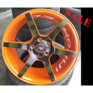 [Ready Stock] Sport Rim Car 8x17 Vossen TCK1913 5H 114.3mm ET30 Wheel 1set Orange