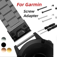 2PCS Metal Screw Adapter for Garmin Watch Band Pins for Garmin Fenix 6x Pro 7x 5 6 Leather Metal Str