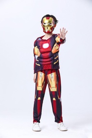 Halloween Cosplay Costume Long Sleeve Boy League Of Legends Muscle Iron Man Split Clothes Set Limite