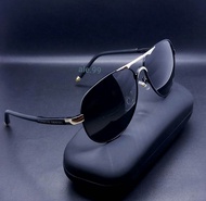 kacamata hitam pria keren PRC warna hitam lensa polarized anti silaudengan batang dan gagang yg kok
