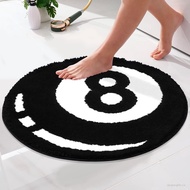 Percozzi 8 Ball Tufted Rug Billiards Bath Mat For Tub Cool Bedroom Aesthetic Bathroom Shower Absorbe