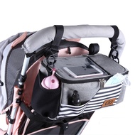 DABULIUXING Cute Protable Pushchair Bags Stripe Stroller Accessories Multi-Pocket Mummy Organizer Travel Bags Newborn Pram Cart Baby Stroller Bags Diaper Nappy Bag