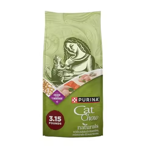 Naturals With Added Vitamins, Minerals and Nutrients Dry Cat Food, Naturals Original - Pack of 4 3.1