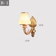 โคมไฟแก้วข้างเตียงโคมไฟติดผนังโคมไฟ E14โคมไฟผนังยุโรปห้องนั่งเล่นไฟห้องนอนพื้นหลังทางเดิน Sconces