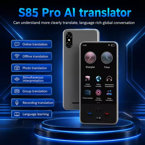 Portable S85 Pro Translator Device Big Screen 138 Languages Translation Intelligent Real-time Transl