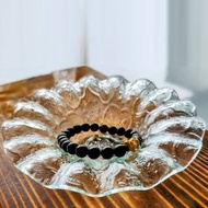 復古海棠花玻璃盤 文創玻璃 窯燒玻璃 壓花玻璃 海棠花 老屋 禮品