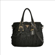 Prada Gaufre羊皮尼龍布字母Logo皺褶手提包 肩背包