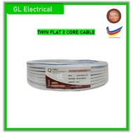 (1 ROLL) TWIN FLAT CABLE 2 CORE 23/0.14 X 2C MULTIFUNCTION 2 CORE SPEAKER WIRE CABLE