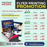 [FAST PRINT] FLYERS / BROCHURE / LEAFLET / FLYER PRINTING A4 / A5 / A6 100 pcs and 300 pcs ART PAPER