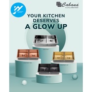 Cabana 304 Stainless Steel Kitchen Handmake High End Sink Sinki Dapur Nano Double Bowl