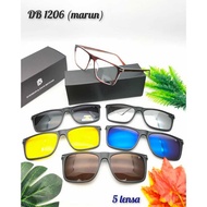 David Beckham JT1206 Clip On Men's Women's Sunglasses 5 Lenses Free Wipe