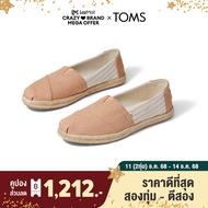 TOMS รองเท้าลำลองผู้หญิง สลิปออน รุ่น Alpargata Honey Canvas University (CB) รองเท้าลิขสิทธิ์แท้