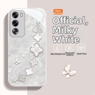 Oppo Reno12 Phone Case New Model Reno11 Metal Paint Reno10PRO+ Glass Reno9 Advanced 8 Anti-Fall Reno