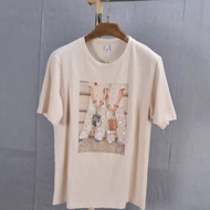 A35 Cream Graphic Print T-Shirt - Size M