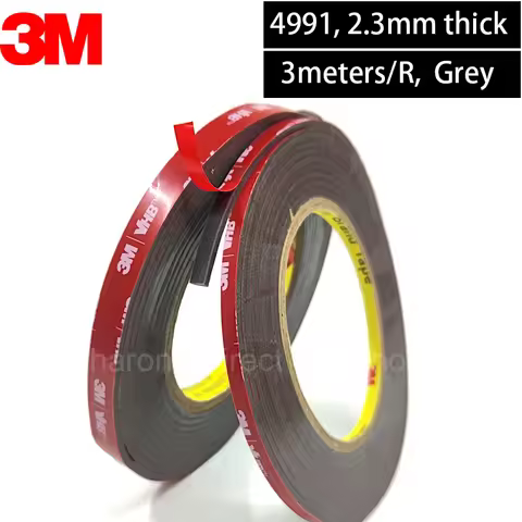 Thick VHB 2.3mm , 3M VHB 4991 tape Double Sided Adhesive Acrylic Foam Mounting Tape Gray , Heavy Dut
