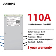 ANT BMS Smart Bms Lifepo4 16S Li-Ion BMS Battery Balancer 80A 420A 7S 8S 24V 36V 48S 8S 24V 10S 12S 