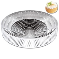 35mm High 3.5-20cm Round Perforated Ring Stainless Steel Cake Making Molds French Tart Ring Fruit Pie Mould Tart Mold